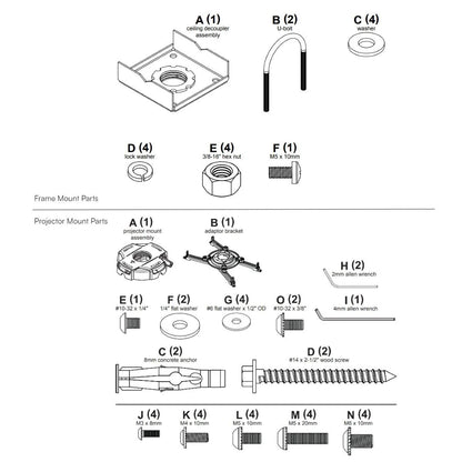 Frame-Mount Projector Mounting Kit