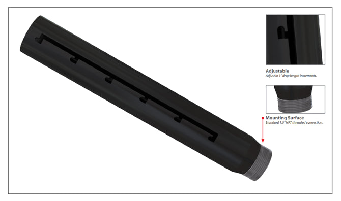 Adjustable length extension columns