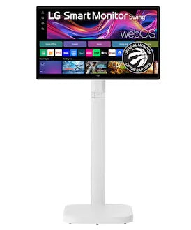 LG 31.5-inch 4K UHD IPS Smart Monitor Swing with Touchscreen, Rolling Stand