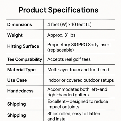 SIGPRO™ Softy 4' x 10' Golf Mat